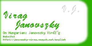 virag janovszky business card